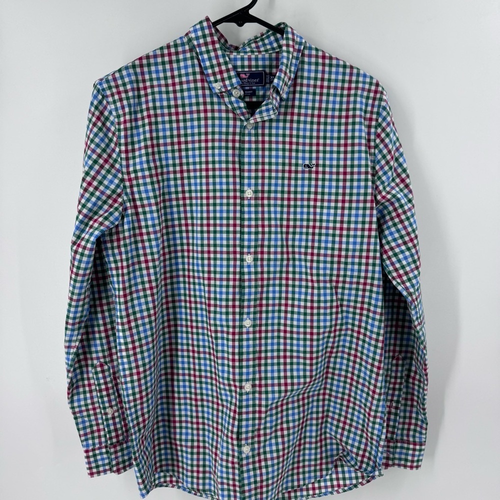 Vineyard‎ Vines Blue and Green Button Down Shirt